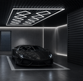 10-Diamond Garage LED Lighting Kit with Border — 8' × 16'