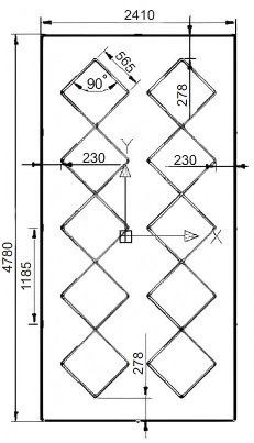 10-Diamond Garage LED Lighting Kit with Border — 8' × 16'