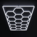 15-Hex Garage LED Lighting Kit with Border — 8' × 16'