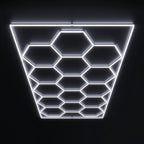 15-Hex Garage LED Lighting Kit with Border — 8' × 16'