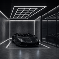 18-Diamond Garage LED Lighting Kit with Border — 8' × 16'