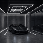 18-Diamond Garage LED Lighting Kit with Border — 8' × 16'