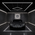 Large Diamond Garage LED Lighting Kit with Border — 8' × 16'