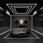 3-Rectangle Garage LED Lighting Kit — 8' × 16'