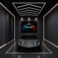 6-Arrow Garage LED Lighting Kit with Border — 8' × 16'