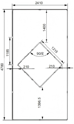 Large Diamond Garage LED Lighting Kit with Border — 8' × 16'